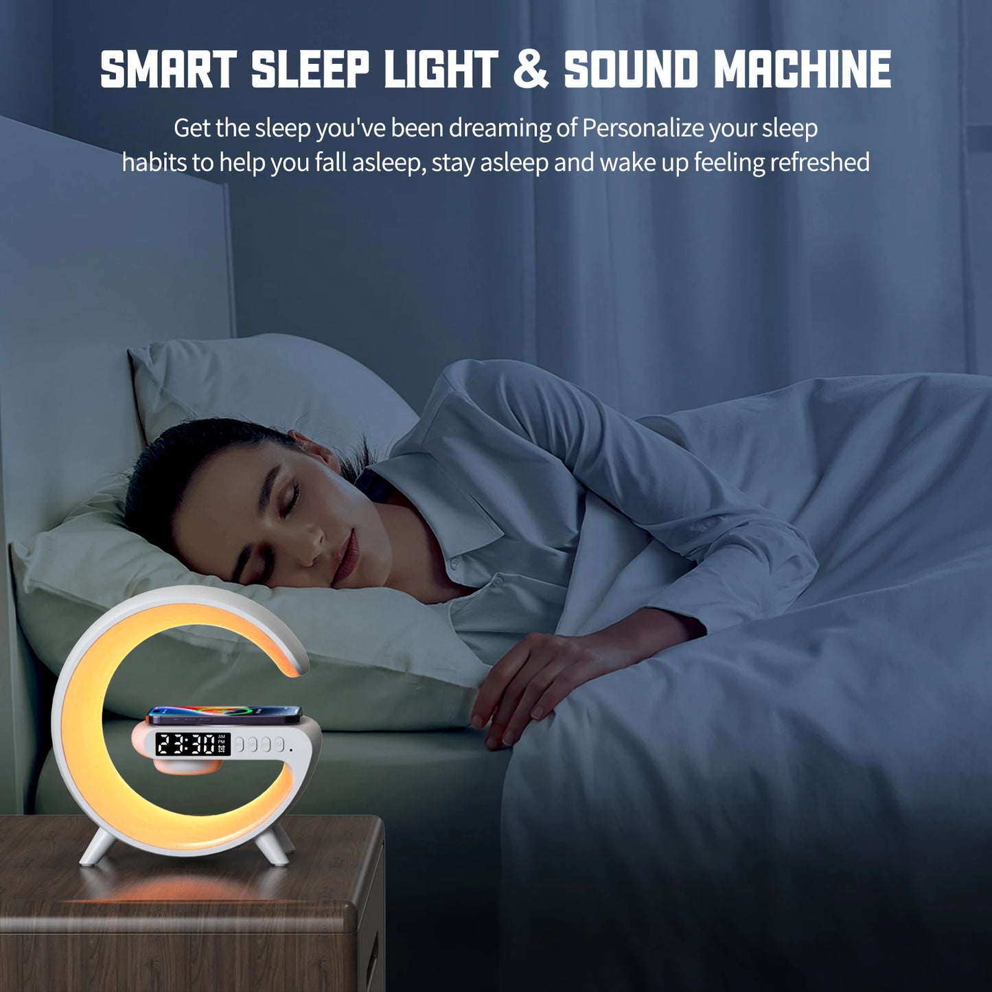 LED Smart Wake Up Light+Bluetooth Speaker