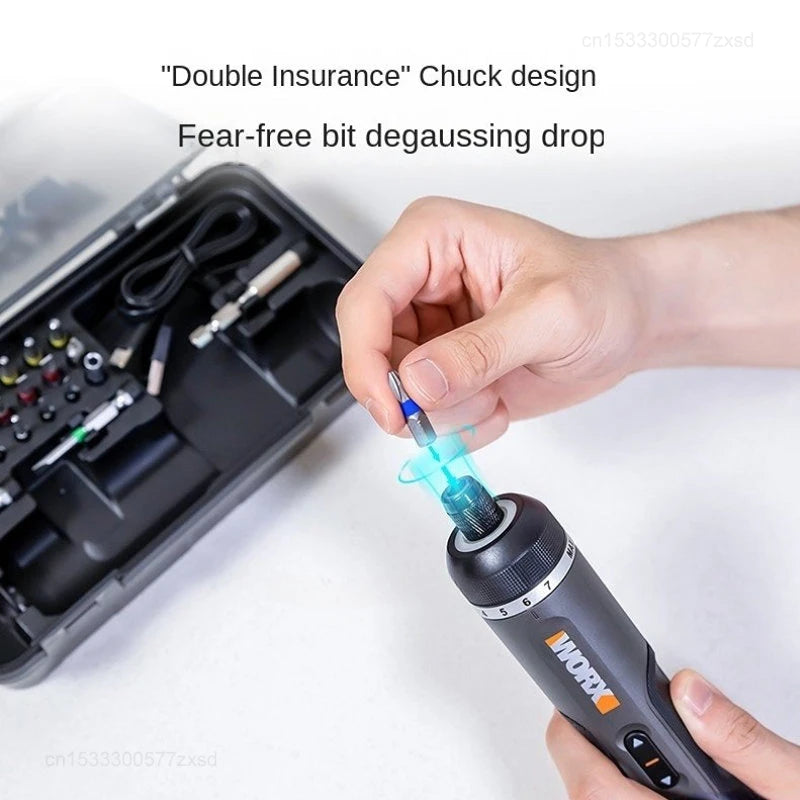 Youpin Worx 4V Mini Electrical Screwdriver Set WX242 Smart Cordless Electric Screw Driver USB Rechargeable 30 Bit Set Drill Tool