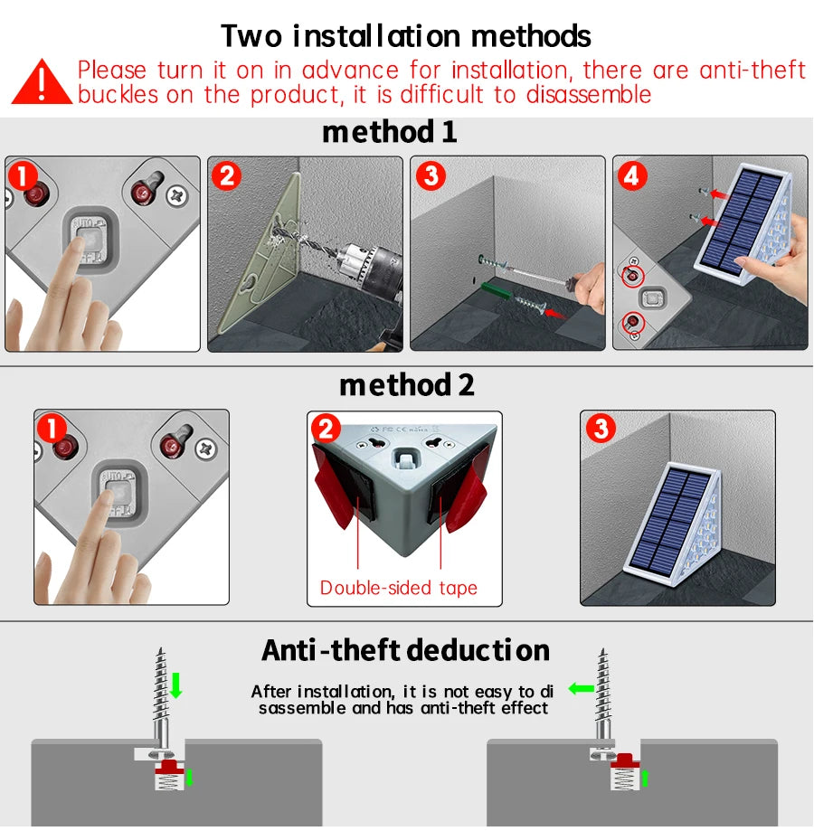 LED Solar Step Lights | Waterproof