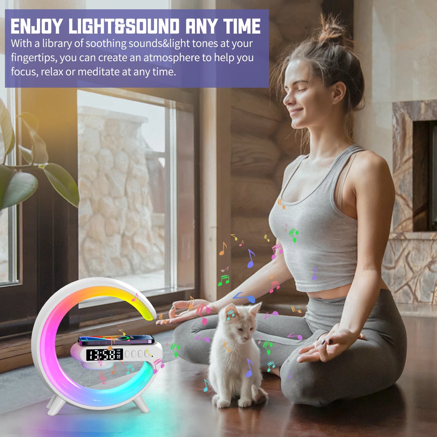 LED Smart Wake Up Light+Bluetooth Speaker