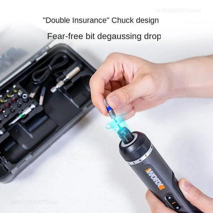 Youpin Worx 4V Mini Electrical Screwdriver Set WX242 Smart Cordless Electric Screw Driver USB Rechargeable 30 Bit Set Drill Tool