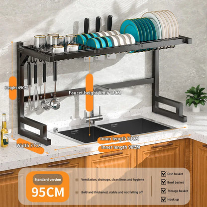 Over-the-Sink Dish Drying Rack | Premium Space-Saving Kitchen Organizer