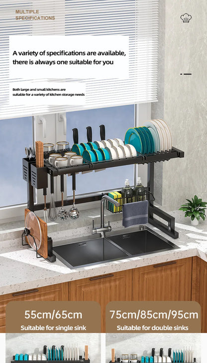 Over-the-Sink Dish Drying Rack | Premium Space-Saving Kitchen Organizer