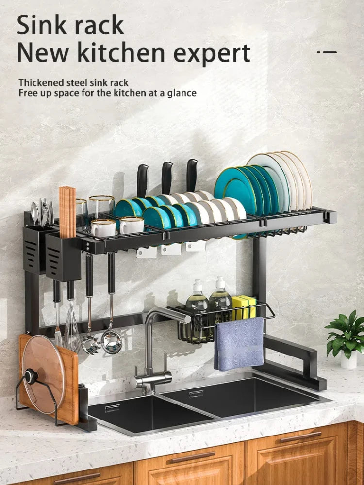 Over-the-Sink Dish Drying Rack | Premium Space-Saving Kitchen Organizer