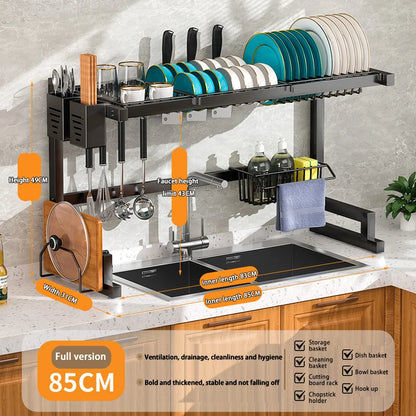 Over-the-Sink Dish Drying Rack | Premium Space-Saving Kitchen Organizer